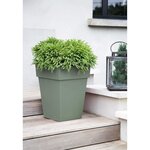 Pot de fleur mi-haut carré - 39 x 39 x 53 cm - 51 L - Vert laurier
