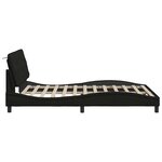 vidaXL Cadre de lit sans matelas noir 140x200 cm tissu