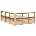 vidaXL Lit bibliothèque sans matelas 140x200 cm bois massif de pin