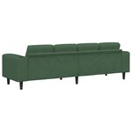 vidaXL Sofa en tissu Vert foncé 208 cm Tissu en velours côtelé