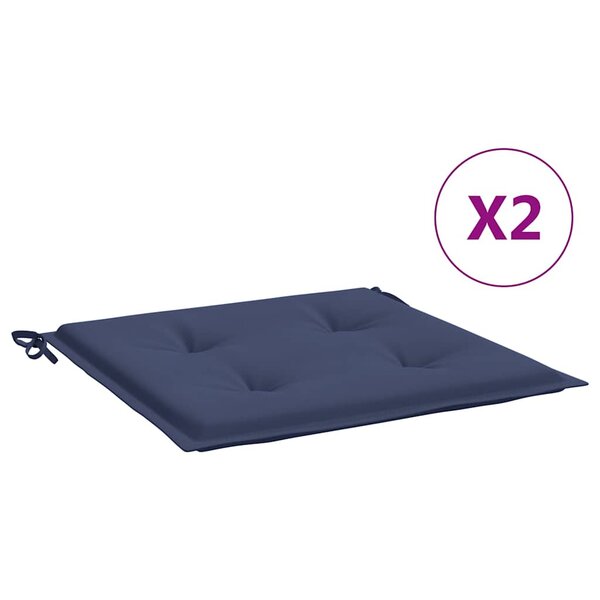 vidaXL Coussins de palette lot de 2 bleu marine 40x40x4 cm