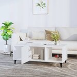 vidaXL Table basse Blanc 102x50x40 cm Bois d'ingénierie