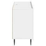 vidaXL Buffet Blanc brillant 89 x 34 5 x 62 cm Bois d'ingénierie