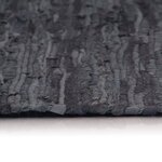 Vidaxl tapis chindi tissé à la main cuir 120 x 170 cm grisdollars
