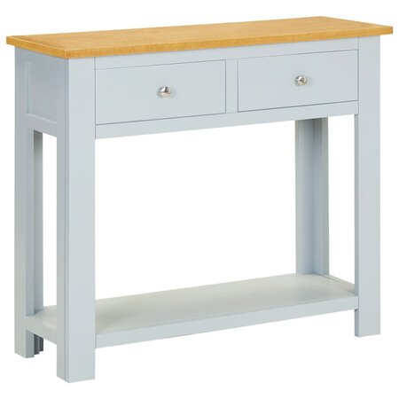 vidaXL Table console 83x30x73 cm Bois de chêne massif