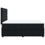 vidaXL Sommier à lattes de lit avec matelas Noir 140x190 cm Velours