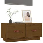 vidaXL Meuble TV Marron miel 80x34x35 cm Bois de pin massif