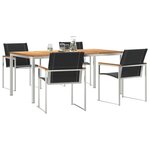 vidaXL EnsembledeRepasdeJardin 5 Pièces Teck massif