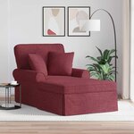 vidaXL Chaise lounge avec jupe Bordeaux 91 x 157 x 91 cm tissu