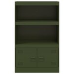 vidaXL Buffet vert olive 67x39x107 cm acier