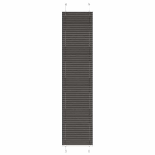 vidaXL Store plissé noir 45x200 cm largeur du tissu 44 4 cm polyester