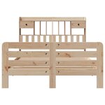 vidaXL Lit bibliothèque sans matelas 160x200 cm bois massif de pin