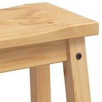 vidaXL Tabouret de bar 2 pc Cire de Miel 44 x 30 x 63 cm Pin massif