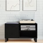 Meuble de rangement vidaXL noir en chêne 84 5x38x48 cm en bois d'ingénierie