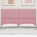 vidaXL Tête de lit avec tête de lit Rose 144 cm Cuir synthétique