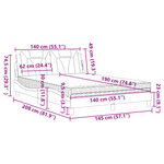 vidaXL Lit avec matelas marron 140x190 cm similicuir