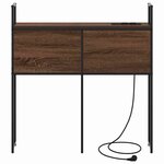 vidaXL Headboard de Rangement avec Station de Charge Chêne marron