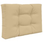 vidaXL Coussin de canapé d'extérieur 2 Pièces Beige Polyester