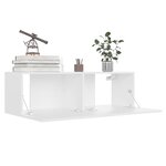 Vidaxl ensemble de meubles tv 6 pièces blanc aggloméré
