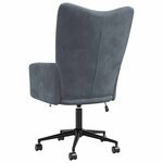 vidaXL Chaise de relaxation Gris foncé Velours