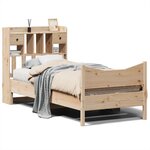 vidaXL Cadre de lit sans matelas 90x190 cm bois de pin massif