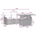 vidaXL Ensemble de canapé de jardin 6 Pièces Marron Poly rotin