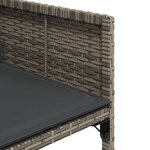 vidaXL Ensemble à manger de jardin 5 Pièces coussins gris résine tressée