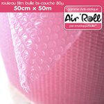 1 rouleau de film bulle d'air largeur 50cm x longueur 50m  - gamme air'roll antistatique