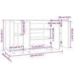 vidaXL Buffet chêne sonoma 135x41x75 cm bois d'ingénierie