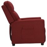 vidaXL Fauteuil inclinable Rouge bordeaux Tissu