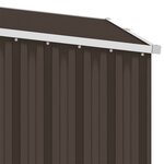 vidaXL Abri à bois de jardin Marron 245x98x159 cm Acier galvanisé