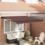 vidaXL Auvent Rétractable Marron 300x250 cm tissu