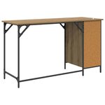 vidaXL Bureau d'ordinateur Chêne artisanal 131 x 48 x 75 cm