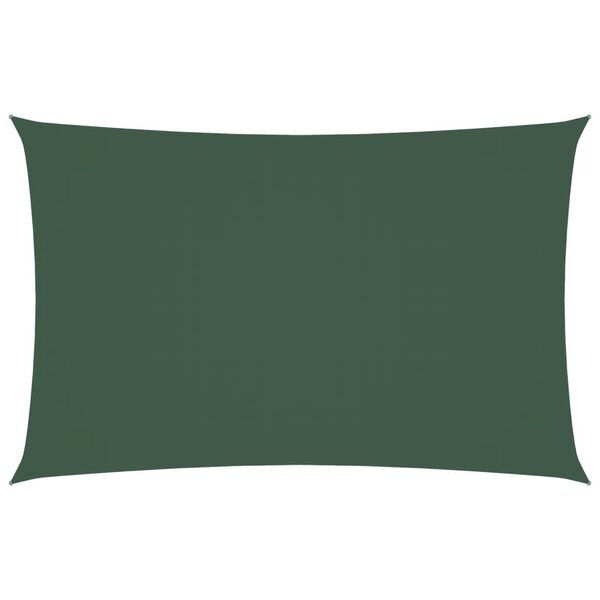 vidaXL Voile de parasol tissu oxford rectangulaire 2x5 m vert foncé