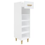vidaXL Armoire à chaussures Blanc 30x35x105 cm Bois d'ingénierie
