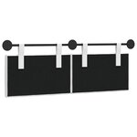 vidaXL Tête de lit suspendue Blanc Tissu