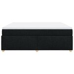 vidaXL Sommier à lattes de lit avec matelas Noir 200x200 cm Tissu