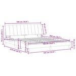 vidaXL Cadre de lit avec LED sans matelas Hanko vert foncé 180x200 cm velours
