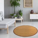 Tapis bambou 120 cm rond marron
