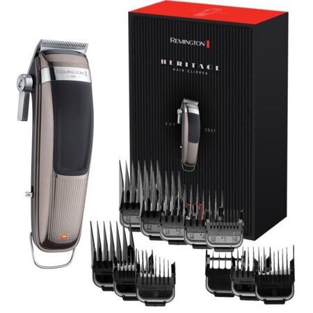 Remington HC9100 Tondeuse Cheveux Professionnelle Heritage - Lames Amovibles et Lavables - Moteur Pro - 11 Sabots