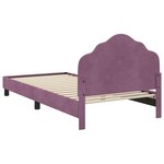 vidaXL Cadre de lit pour enfants avec tête de lit Violet 90 x 200 cm