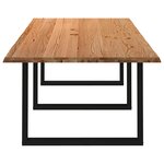 vidaXL Table à manger marron clair bois de chêne massif rectangulaire