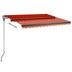 vidaXL Auvent automatique sur pied 350x250 cm Orange/marron