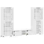 vidaXL Ensemble meuble TV FLORIN Blanc brillant Bois d'ingénierie