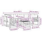 vidaXL Ensemble de canapés d'extérieur 7 pc Naturel et Beige