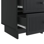 vidaXL Cabinet de chevet Noir 43 x 41 x 66 5 cm Bois d'ingénierie