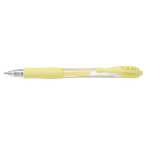 Stylo bille à encre gel G2 07 Pte Moyenne Jaune pastel x 12 PILOT