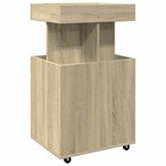 vidaXL Chariot de bar chêne sonoma 50x41x89 cm bois d'ingénierie