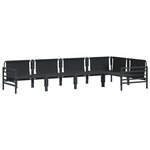 vidaXL Ensemble de canapé de jardin 5 Pièces Anthracite Acier