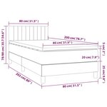 vidaXL Sommier à lattes de lit avec matelas Marron foncé 80x200 cm